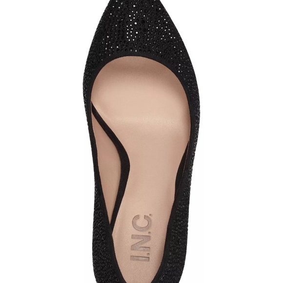 INC International Concepts Zitah Embellished Pumps Black -7.5 - Picture 4 of 8
